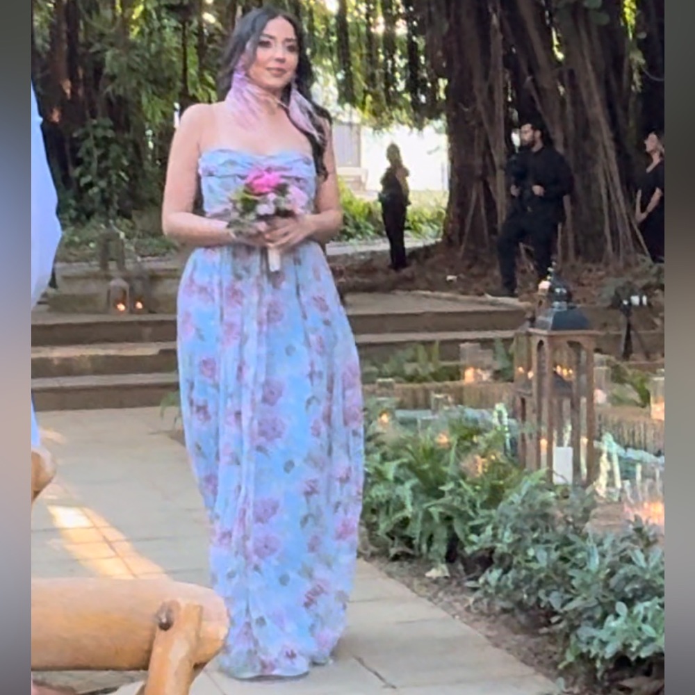 Floral Mikael Aghal Dress (Altered, strapless)